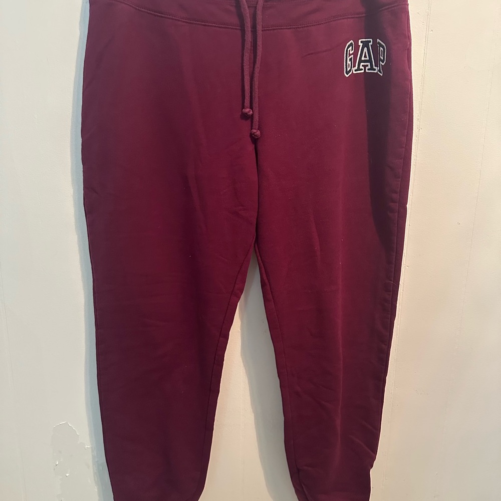 GAP Burgundy Track Pants